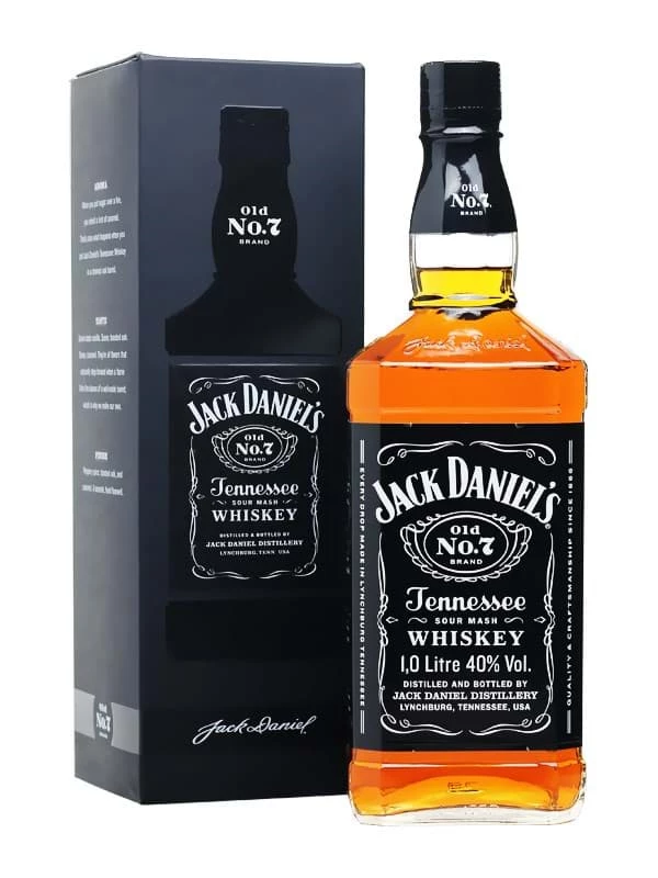 JACK DANIEL’S TENNESSEE NO7  WHISKY- 40%v/v- 1 L