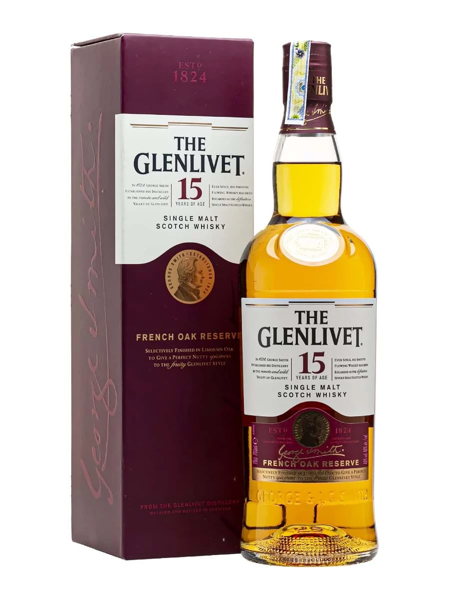 Rượu Glenlivet 15 Years Single Malt -40%v/v-70cl