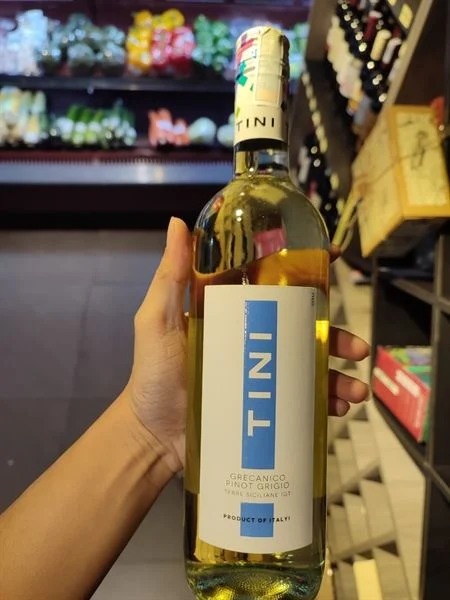 Rượu Tini Grecanico Pinot Grigio Terre Siciliane Ita;ian white wine